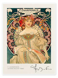 Wall art print F. Champenois, 1898 - Alfons Mucha