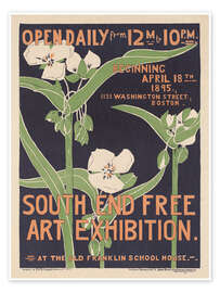 Wall art print South End Art Exhibition 1895 - Vintage Advertisement