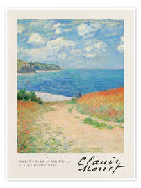 Wall art print Path in the Wheat Fields at Pourville - Claude Monet