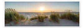 Wall art print On the dune beach at sunset - Jan Christopher Becke