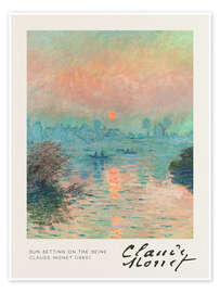 Wall art print Sun Setting on the Seine - Claude Monet