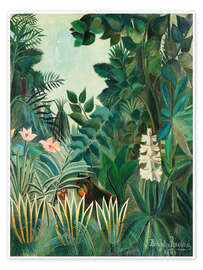 Wall art print The Equatorial Jungle (detail) - Henri Rousseau