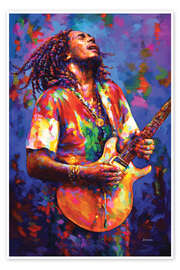 Poster Bob Marley, Colourful - Leon Devenice