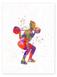Wall art print Dumbbell Exercise IX - nobelart