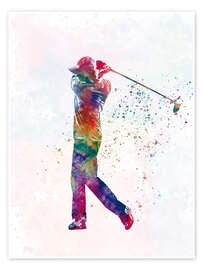 Wall art print Golf player V - nobelart