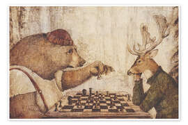 Wall art print Wild Chess - Mike Koubou