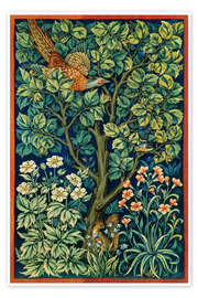 Wall art print Pheasant Tapestry - William Morris