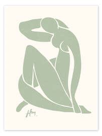 Wall art print Sage Green Nude - Henri Matisse