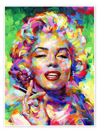 Poster Marilyn Monroe Lipstick Pop Art - Leon Devenice