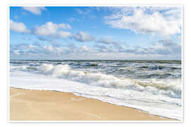 Poster Stormy weather at the North Sea
