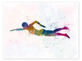 Wall art print Swimmer I - nobelart