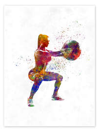 Wall art print Fitness exercise with a ball - nobelart