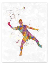 Wall art print Badminton player I - nobelart