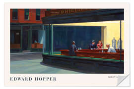 Wall sticker Nighthawks, 1942 - Edward Hopper