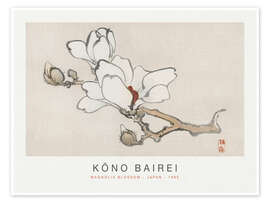Poster Magnolia Blossom, Kono Bairei, 1895 - Kōno Bairei