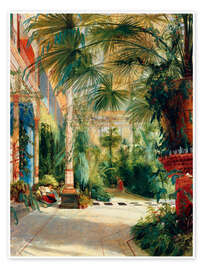 Poster The Interior of the Palm House - Carl Blechen