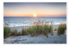 Wall art print An evening on the North Sea coast - Jan Christopher Becke