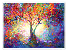 Wall art print Colorful tree of Life III - Leon Devenice