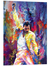 Acrylic print Freddie Mercury Pop Art Portrait - Leon Devenice