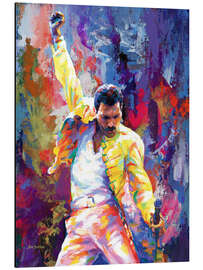 Aluminium print Freddie Mercury Pop Art Portrait - Leon Devenice