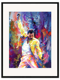 Framed art print Freddie Mercury Pop Art Portrait - Leon Devenice
