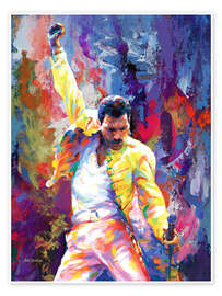 Wall art print Freddie Mercury Pop Art Portrait - Leon Devenice