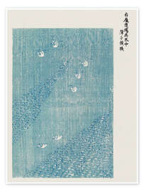 Wall art print Yatsuo No Tsubaki Light Blue I - Taguchi Tomoki