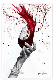 Wall art print Deep Red Wine - Ashvin Harrison