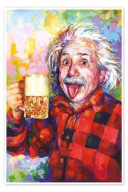 Wall art print Cheers, Einstein! - Leon Devenice