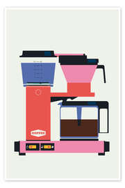 Wall art print Pastel Coffe Maker - Bo Lundberg