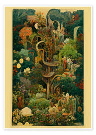 Wall art print Magic Gardens - Collage V - Mariusz Flont