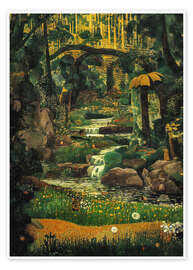 Wall art print A Magical Brook deep in the Forest - Mariusz Flont