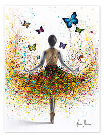 Wall art print Rainbow Butterfly Ballerina - Ashvin Harrison