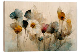 Wood print Dried Flower Arrangement - treechild