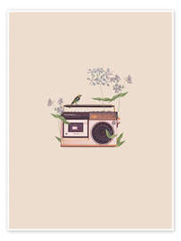 Wall art print Floral Radio - Frida Floral Studio