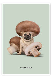 Wall art print Pugshroom - Jonas Loose