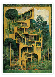 Wall art print Magic Gardens - Collage VIII - Mariusz Flont