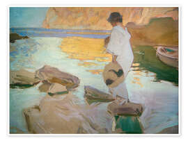 Wall art print Elena at Cala de San Vicente - Joaquín Sorolla y Bastida
