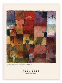 Wall art print Red and White Domes, 1914/15 - Paul Klee