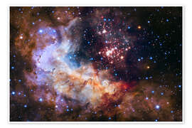 Wall art print Westerlund 2 Cluster and Nebula, Hubble Space Telescope, 2022 - NASA