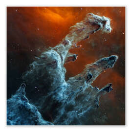 Wall art print Pillars of Creation, James Webb Space Telescope, 2022 - NASA