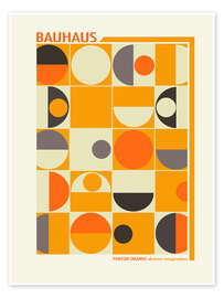 Wall art print Bauhaus - Panton Orange - Mandy Reinmuth