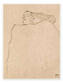 Wall art print Sleeping Couple, 1909 - Egon Schiele