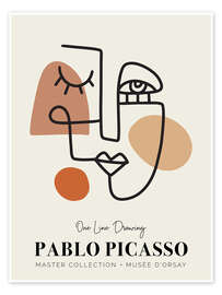 Wall art print Pablo Picasso One Line Drawing II