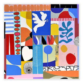 Poster Le Portfolio - Mosaic of coloured shapes - Sophie Duplain