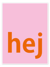Poster Hej - Typobox