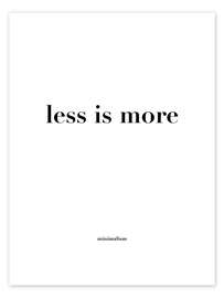 Wall art print Less is more - Typobox
