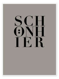 Wall art print Schön Hier I - Typobox