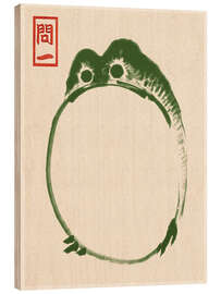 Wood print Grumpy Toad II - Matsumoto Hoji