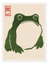 Wall art print Grumpy Toad I - Matsumoto Hoji
